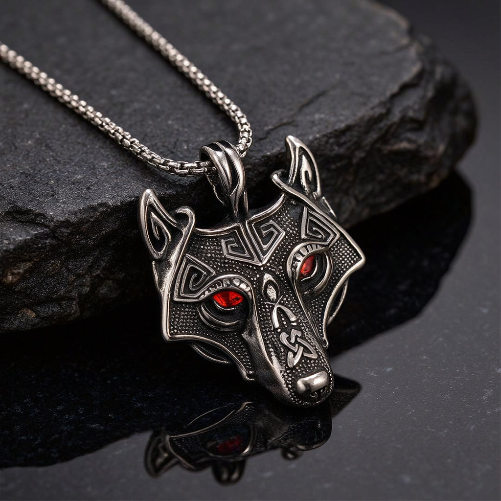 COLLAR FENRIR™ · Lobo Nórdico Vikingo Acero + Ebook y Guía de Símbolos