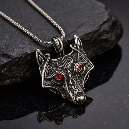 COLLAR FENRIR™ · Lobo Nórdico Vikingo Acero + Ebook y Guía de Símbolos