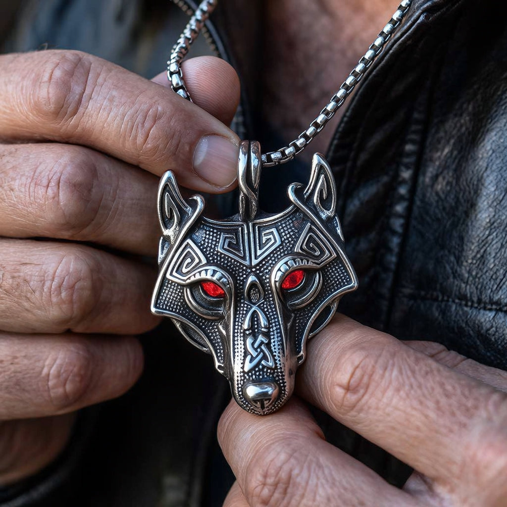 COLLAR FENRIR™ · Lobo Nórdico Vikingo Acero + Ebook y Guía de Símbolos