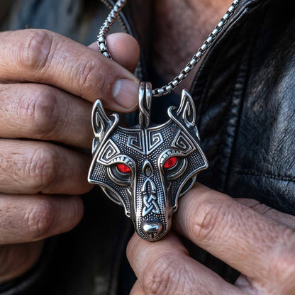 COLLAR FENRIR™ · Lobo Nórdico Vikingo Acero + Ebook y Guía de Símbolos