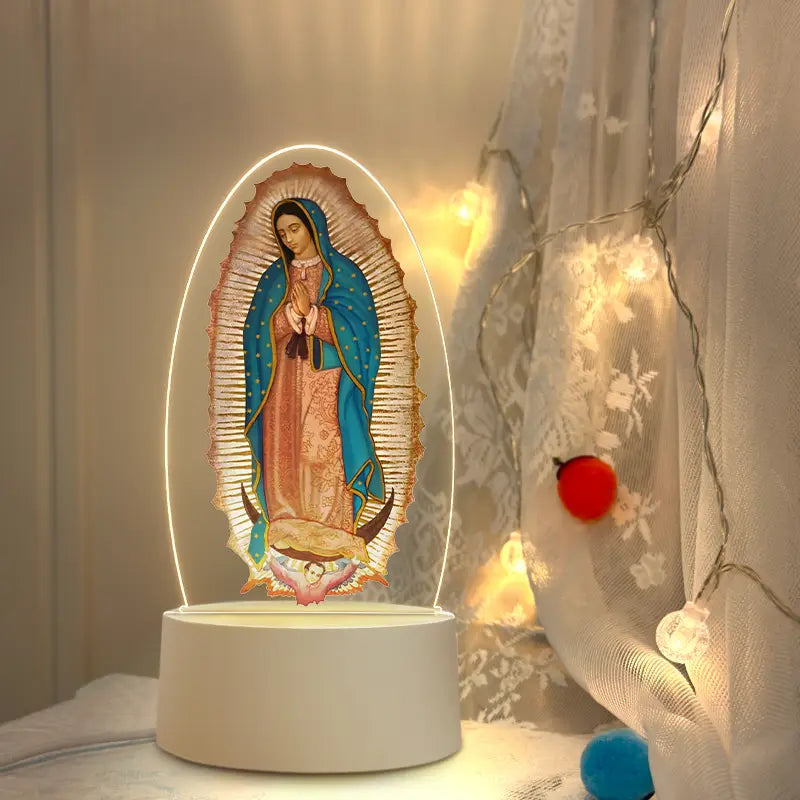 LAMPARA LED NUESTRA SEÑORA DE GUADALUPE + OBSEQUIO ADICIONAL