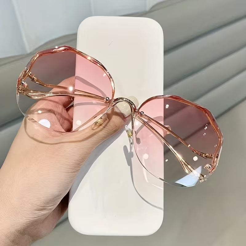 Set x3 Gafas de Sol Crystal Aura — Lentes Degradado Sin Marco · UV400