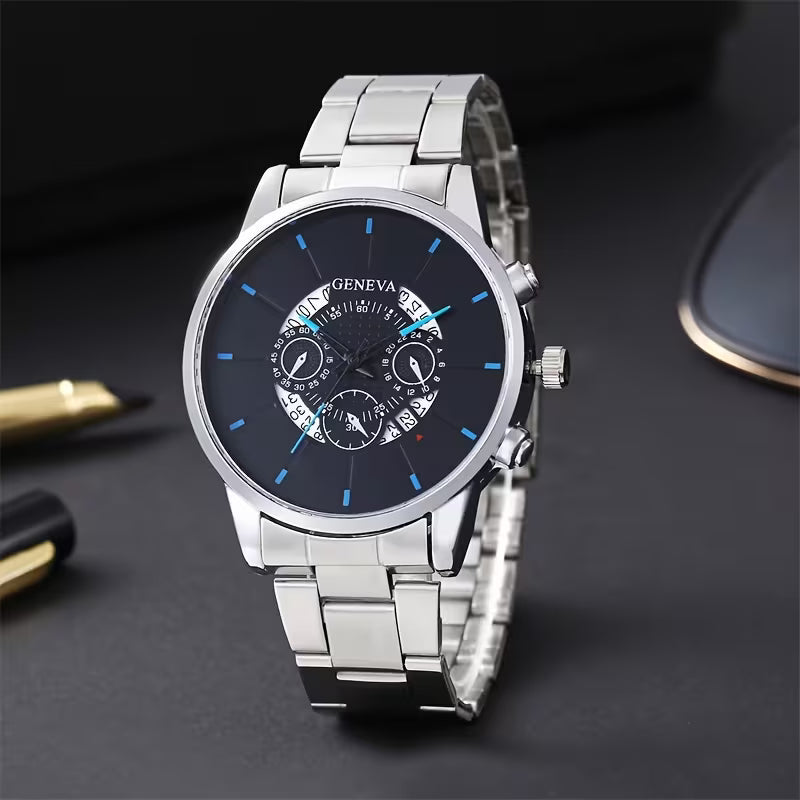 SET MAGNATE™ · 2 Relojes Hombre + Cartera de Cuero · Ejecutivo Edition