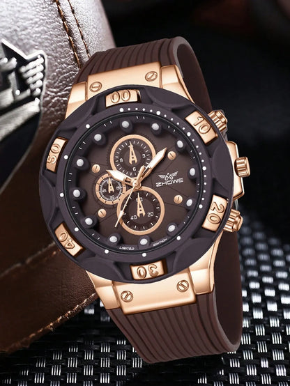 SET PHANTOM DUO™ · 2 Relojes Hombre Cronógrafo · Acero Rose Gold Premium