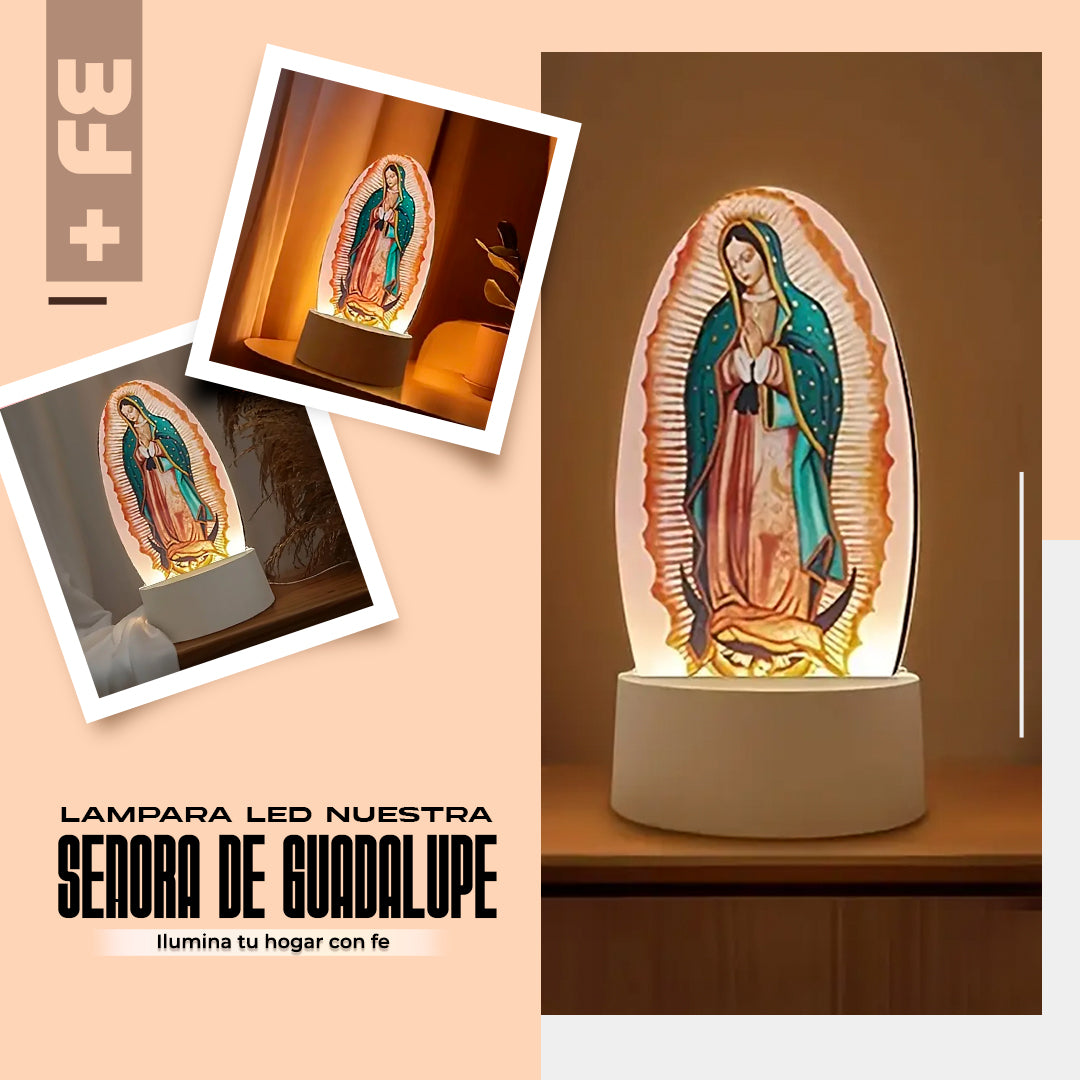 LAMPARA LED NUESTRA SEÑORA DE GUADALUPE + OBSEQUIO ADICIONAL