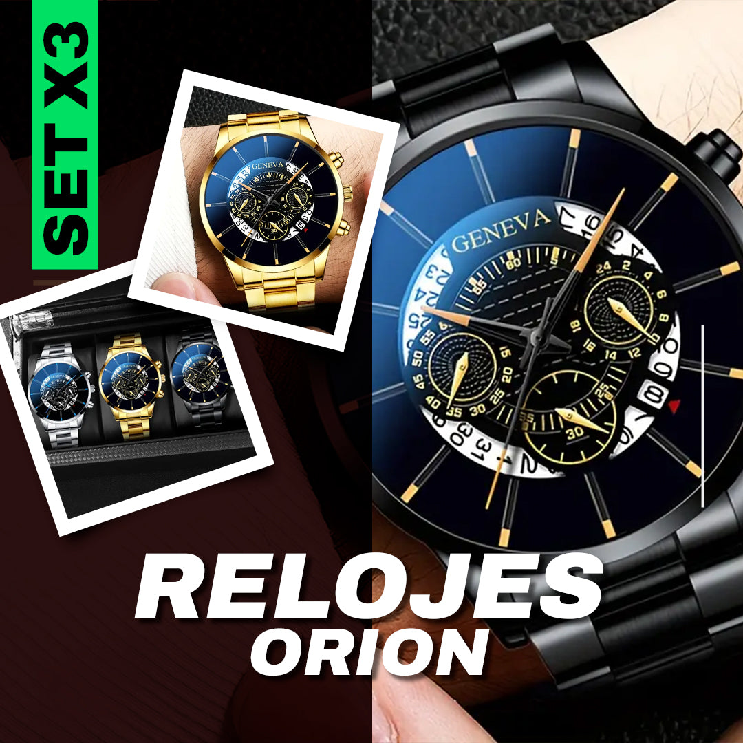 EXCLUSIVO!  SET X 3 RELOJES ORION PARA HOMBRES