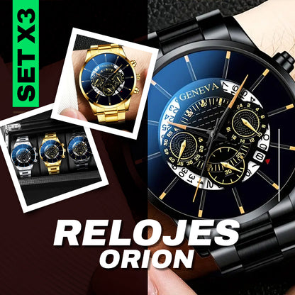 EXCLUSIVO!  SET X 3 RELOJES ORION PARA HOMBRES