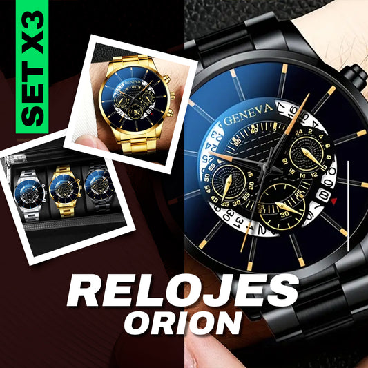 EXCLUSIVO!  SET X 3 RELOJES ORION PARA HOMBRES
