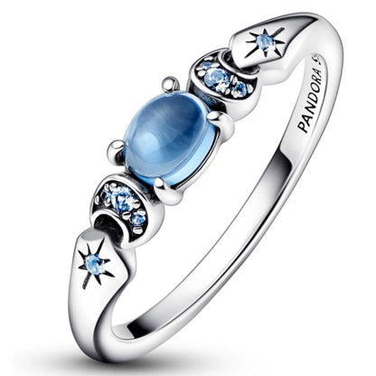ANILLO AQUA STELLA™ · Anillo de Promesa · Piedra Azul Océano