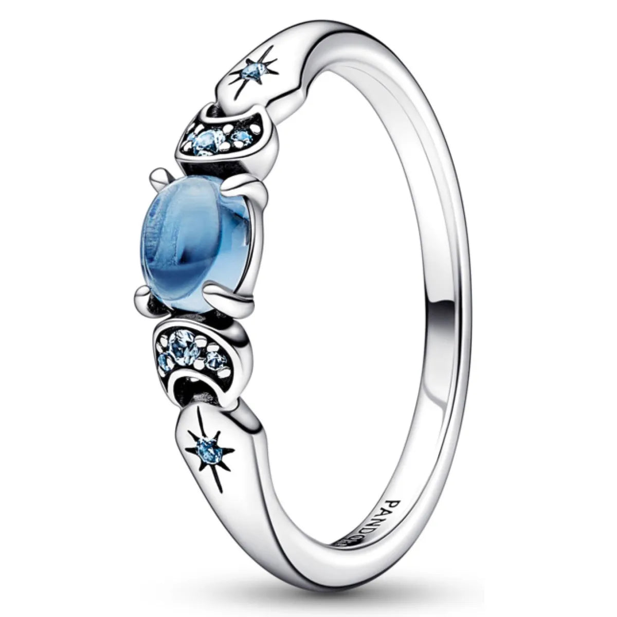 ANILLO AQUA STELLA™ · Anillo de Promesa · Piedra Azul Océano